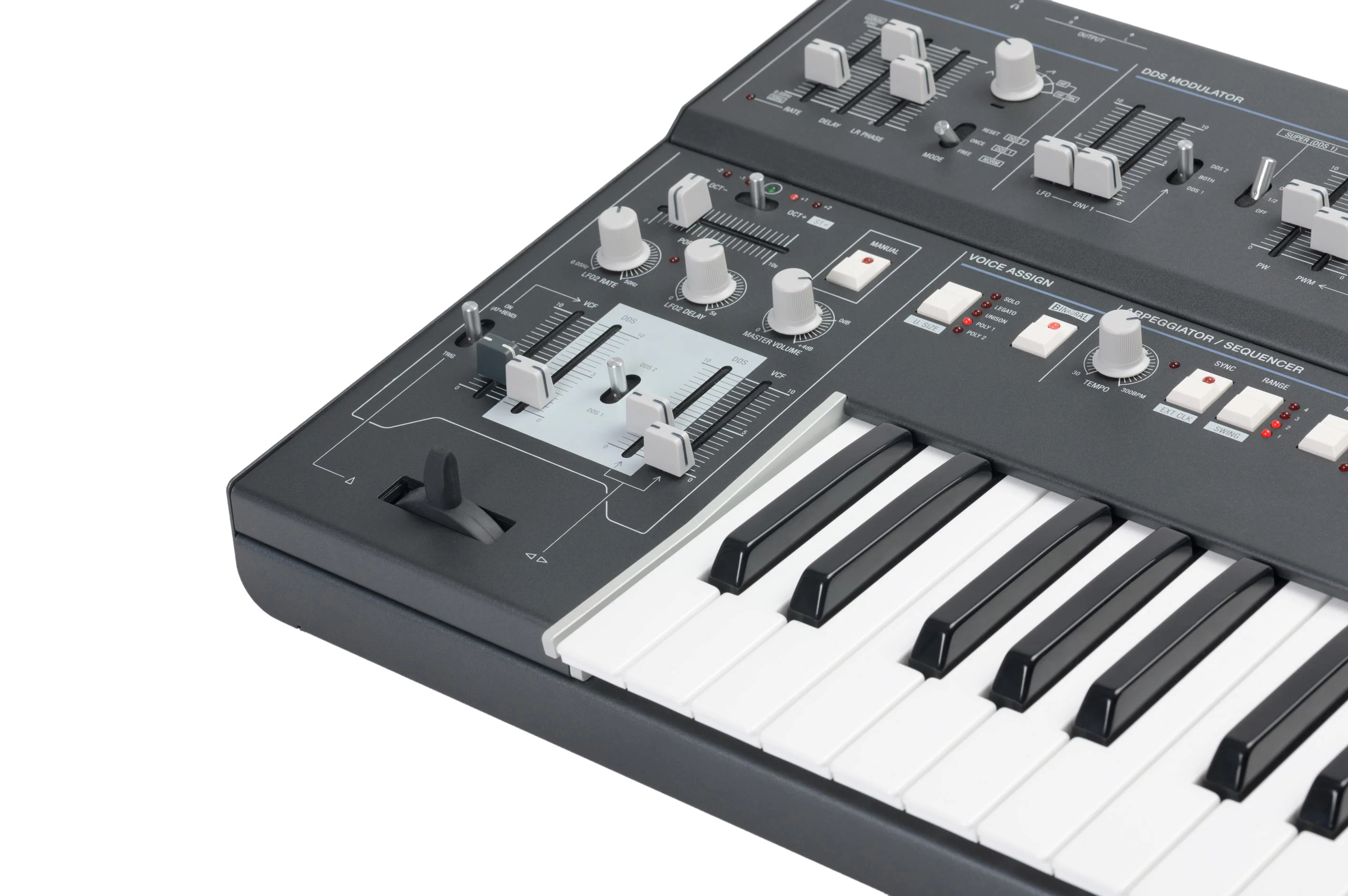 UDO Super 6 12 Voice Polyphonic Stereo-Analogue Hybrid Synthesizer - Grey - Image 6