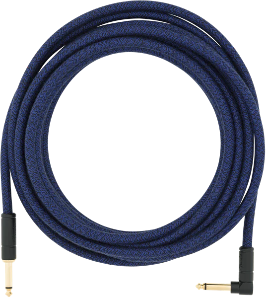 Fender 18.6' Angled Festival Instrument Cable Pure Hemp Blue Dream - Image 2
