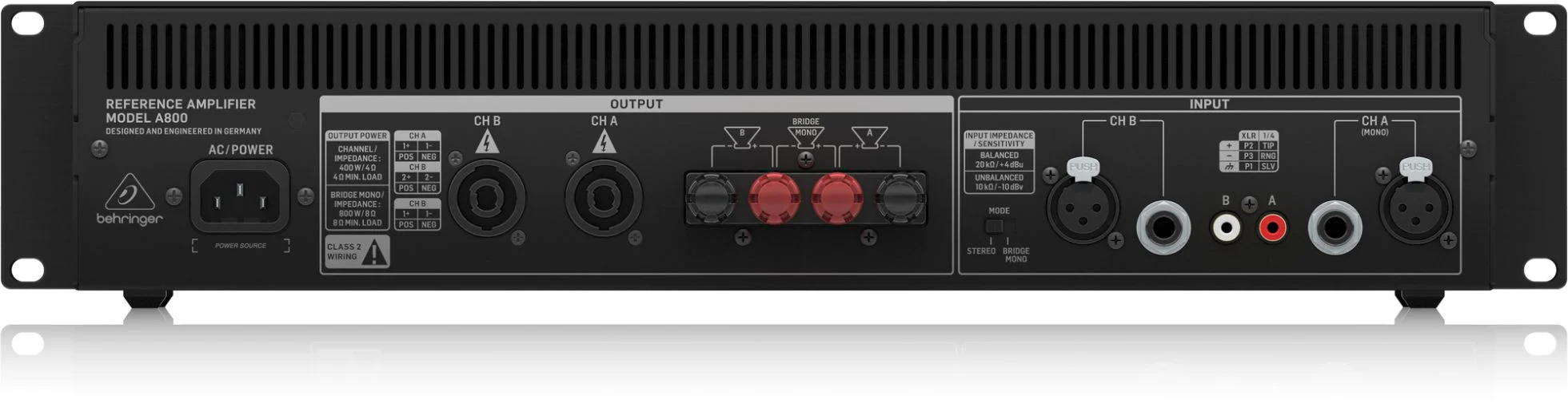 Behringer A800 Professional 800-Watt Reference-Class Power Amplifier - Image 2
