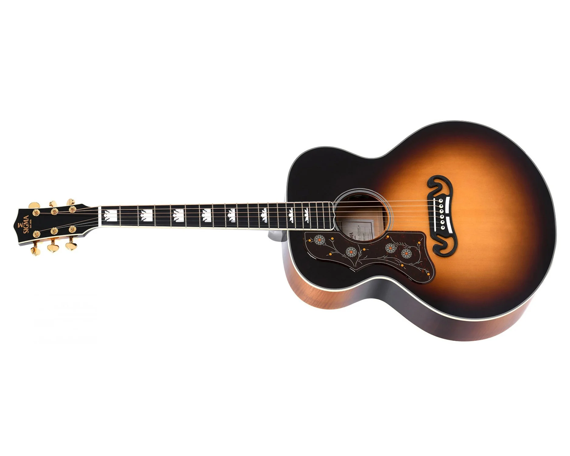 Left Handed Sigma GJA-SG200L Grand Jumbo - Vintage Sunburst - Image 2