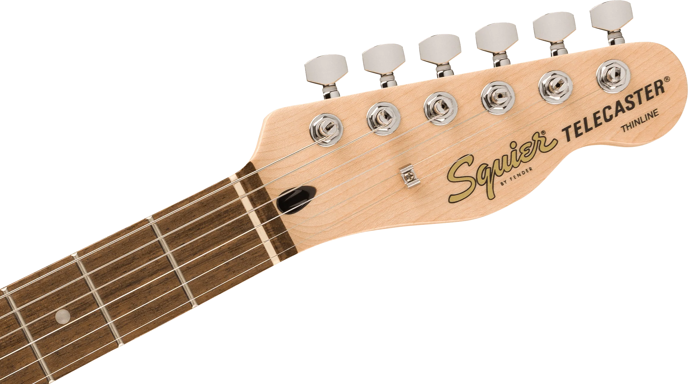 Fender Squier Affinity Series Telecaster Thinline, Laurel Fingerboard, Black Pickguard, Olympic White - Image 2