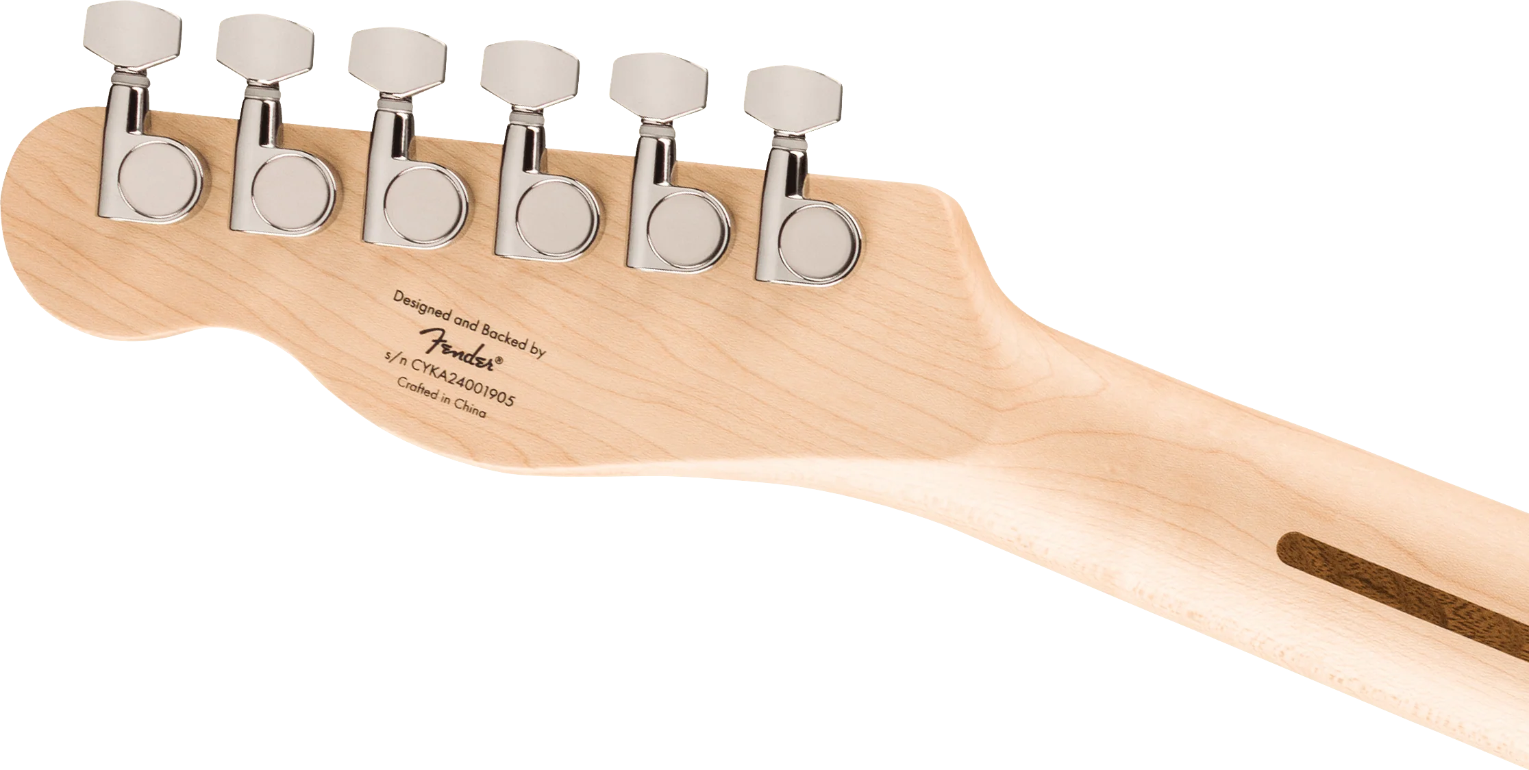 Fender Squier Affinity Series Telecaster Thinline, Laurel Fingerboard, Black Pickguard, Olympic White - Image 3