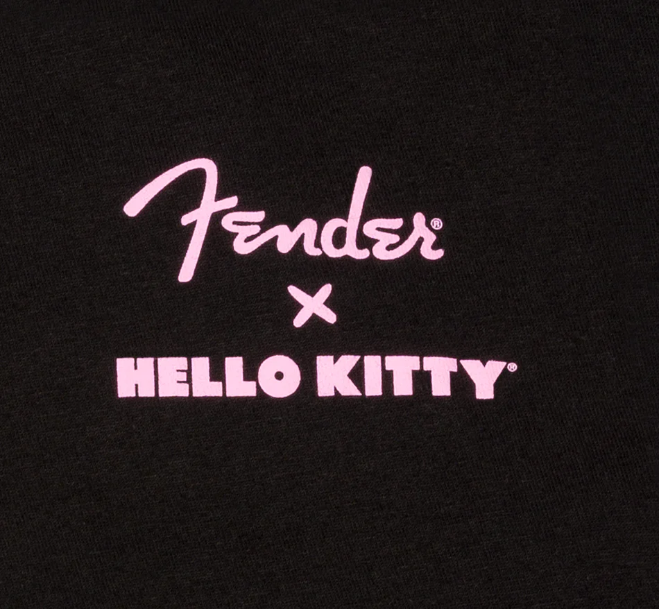 Fender Hello Kitty Back Logo Tee - Black - L - Image 4