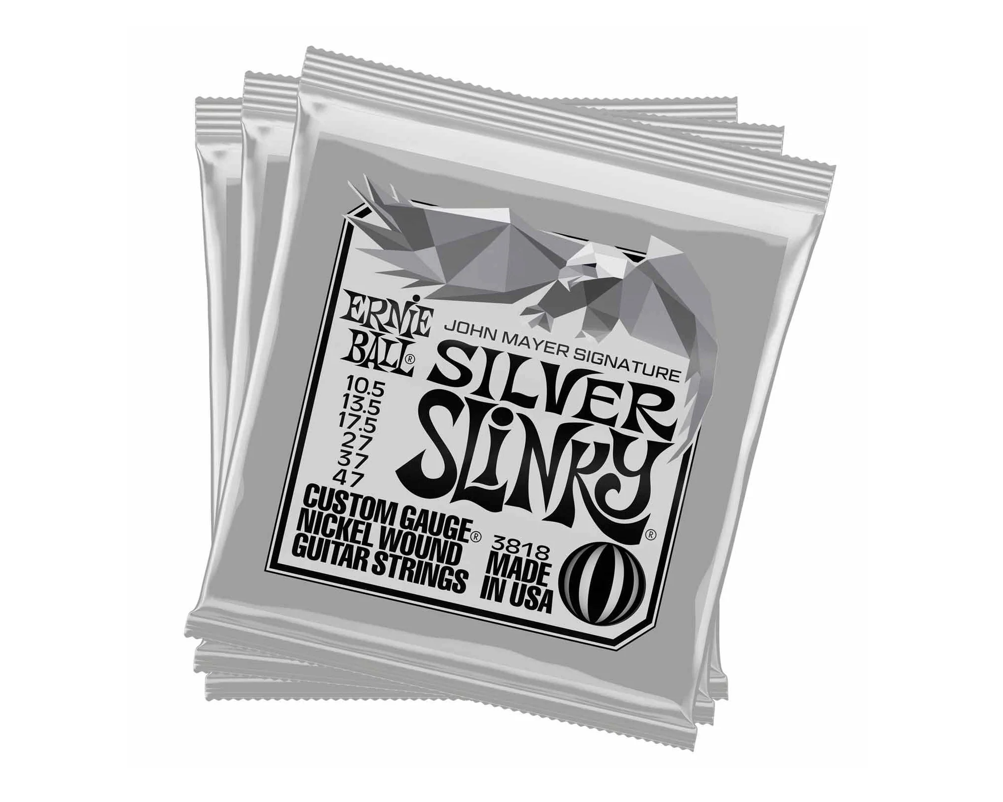 Ernie Ball 3818 Silver Slinky - John Mayer Signature Set - 3 Set Tin Box - Image 2