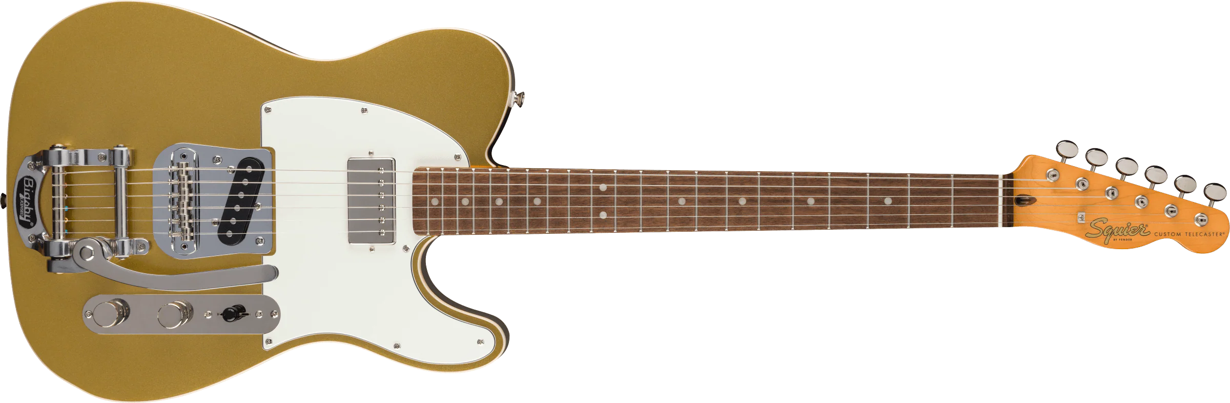 Fender Squier Classic Vibe Custom Telecaster SH with Bigsby - Aztec Gold - Image 6
