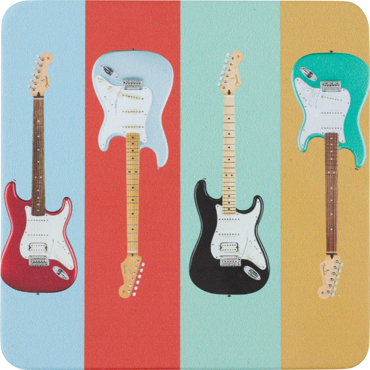 Fender Stratocaster Modern Design Coaster Set - Image 3