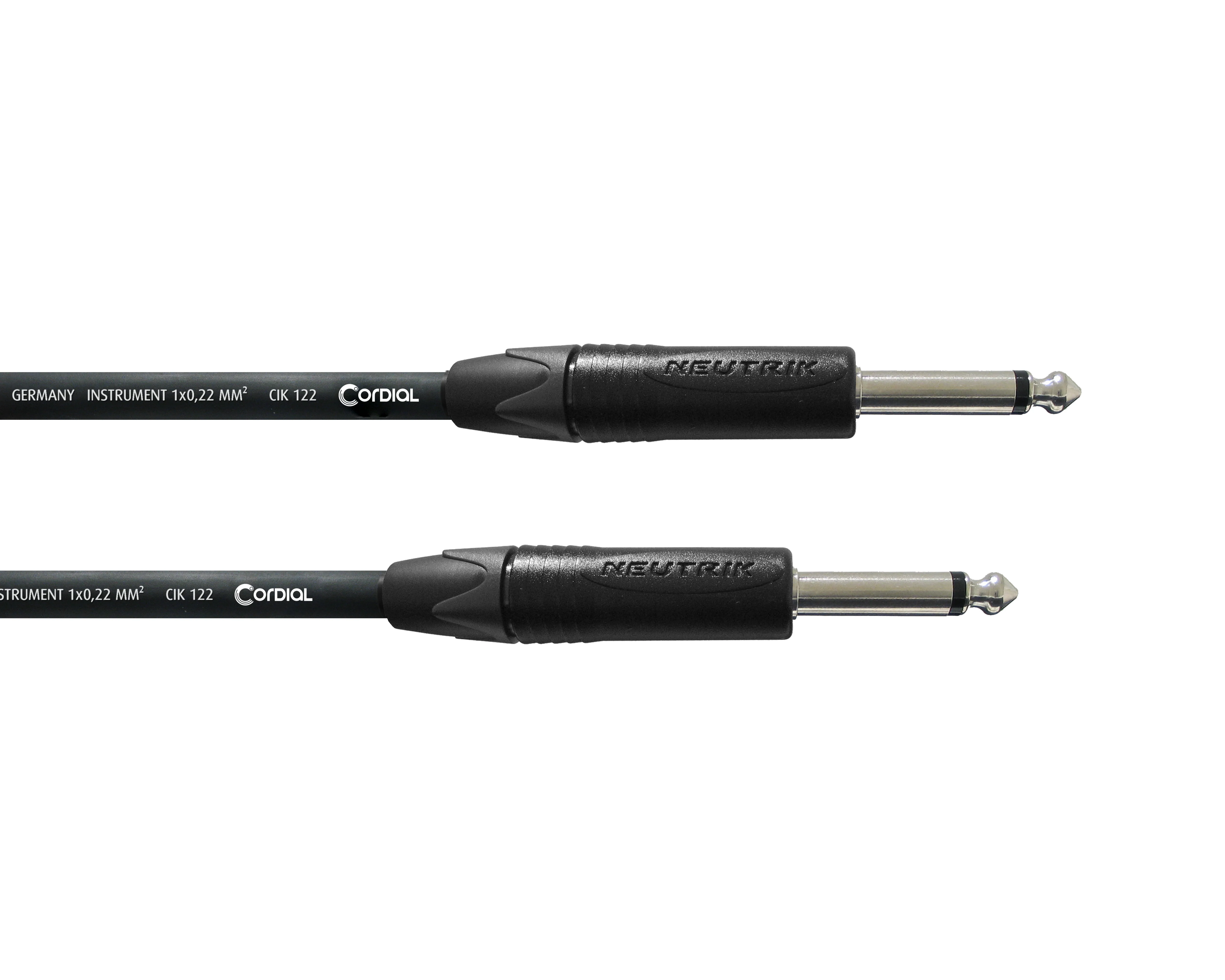 Cordial Select NEUTRIK 2x Plug 6.3mm Mono Black (9m)