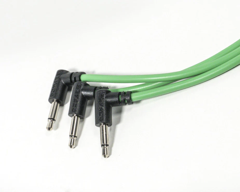 Befaco 200cm Patch Cable 3 pack Right Angle (Green)