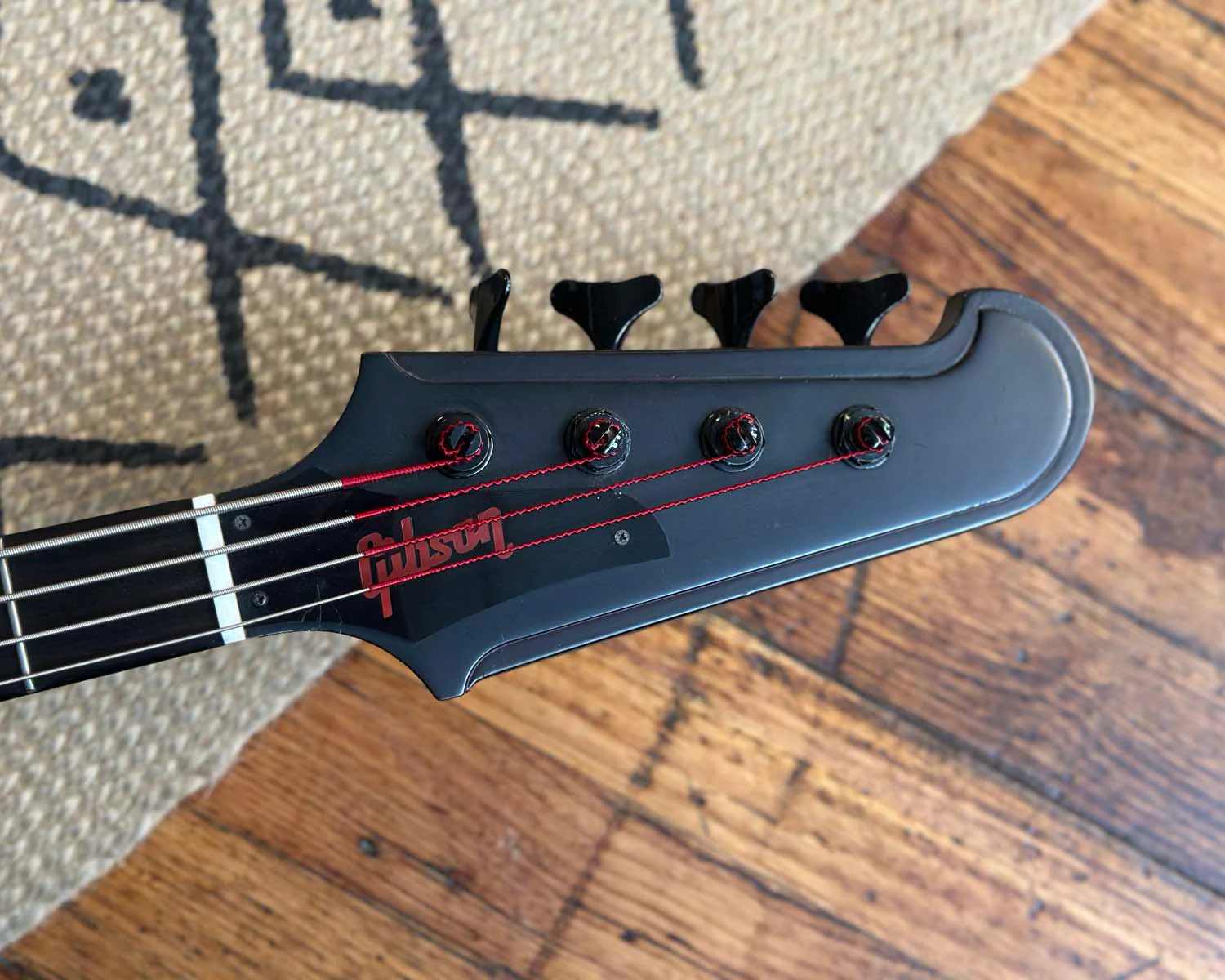 2008 Gibson Thunderbird IV Nikki Sixx Signature Model - "Blackbird" - Satin Cherry w/ OHSC - Image 2