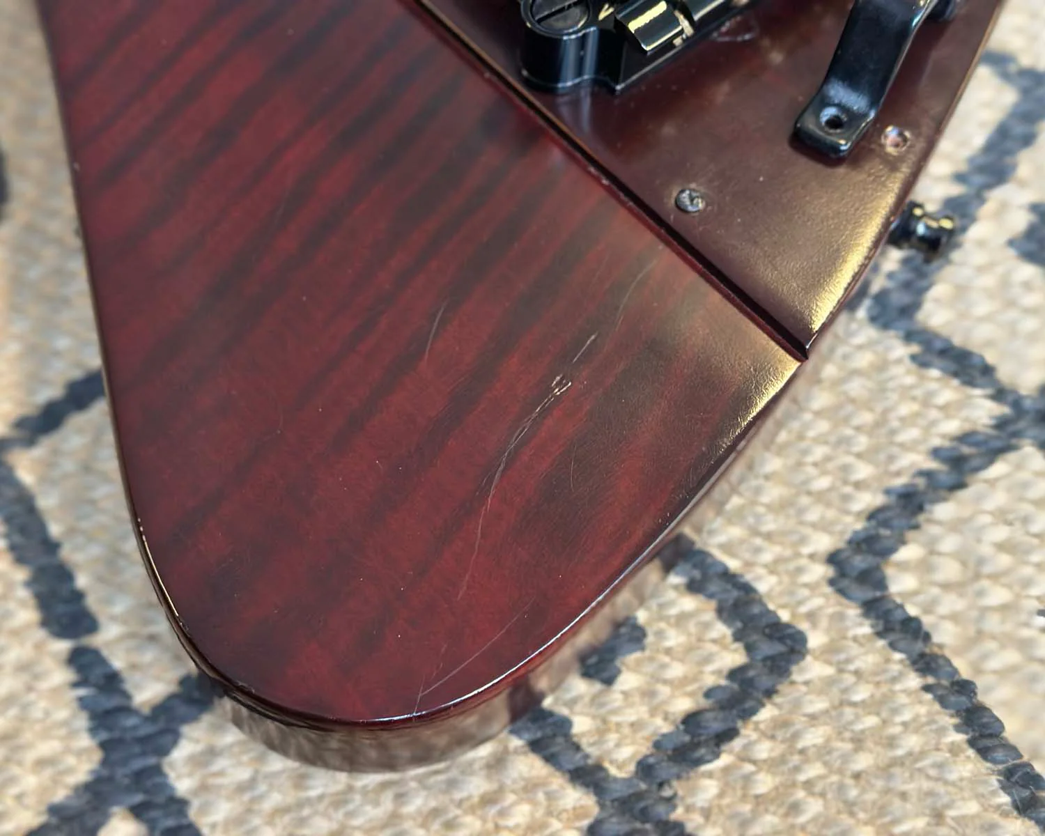 2008 Gibson Thunderbird IV Nikki Sixx Signature Model - "Blackbird" - Satin Cherry w/ OHSC - Image 9