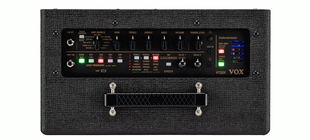 VOX VT20X Valvtronix Classic Blue 20-Watt 1x8" Hybrid Modeling Amplifier - Image 4