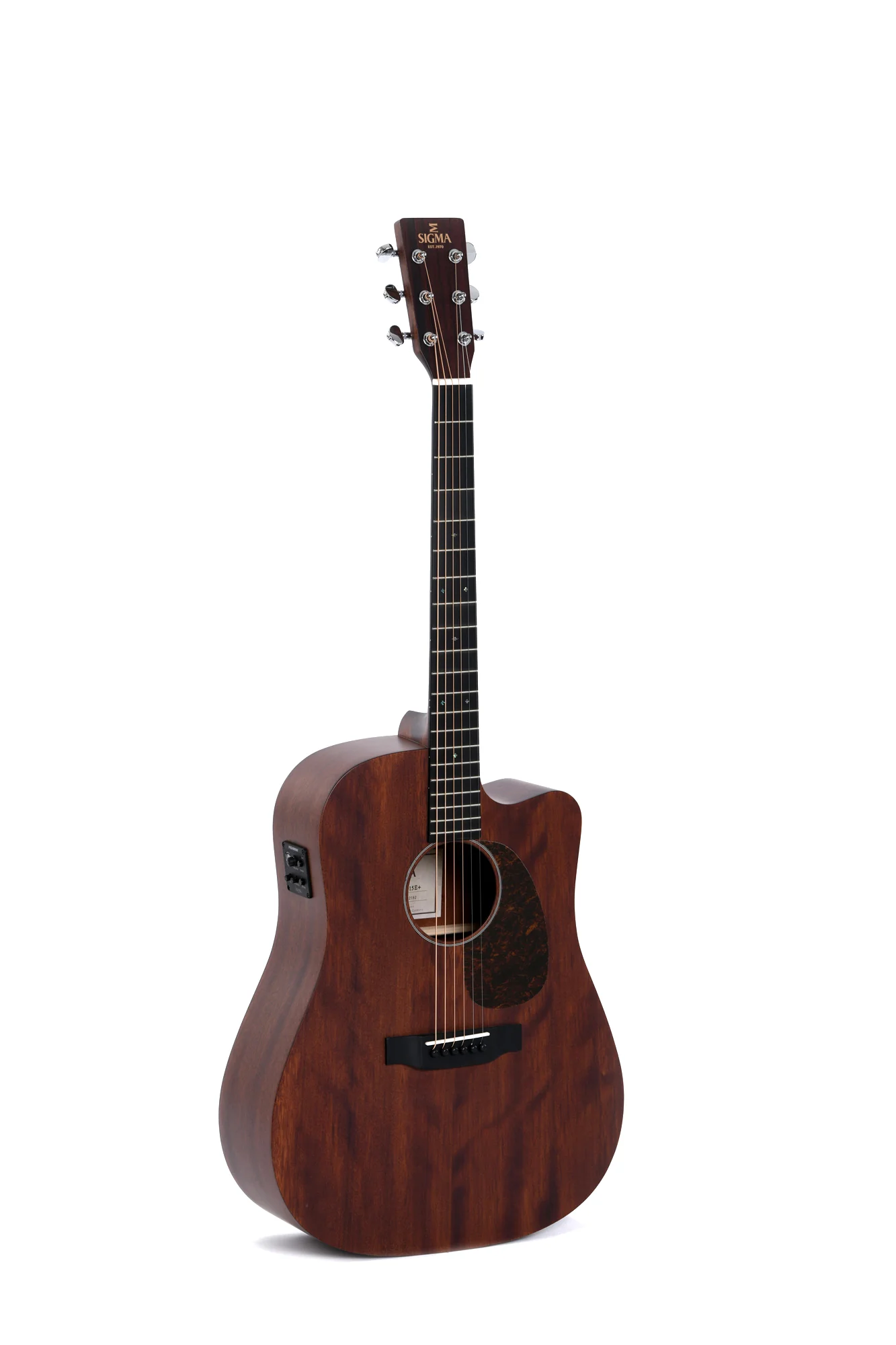 Sigma DMC-15E+ Dreadnought Acoustic w/Cutaway & Fishman Isys+ Pickup system Featuring On-Board Tuner - Image 2